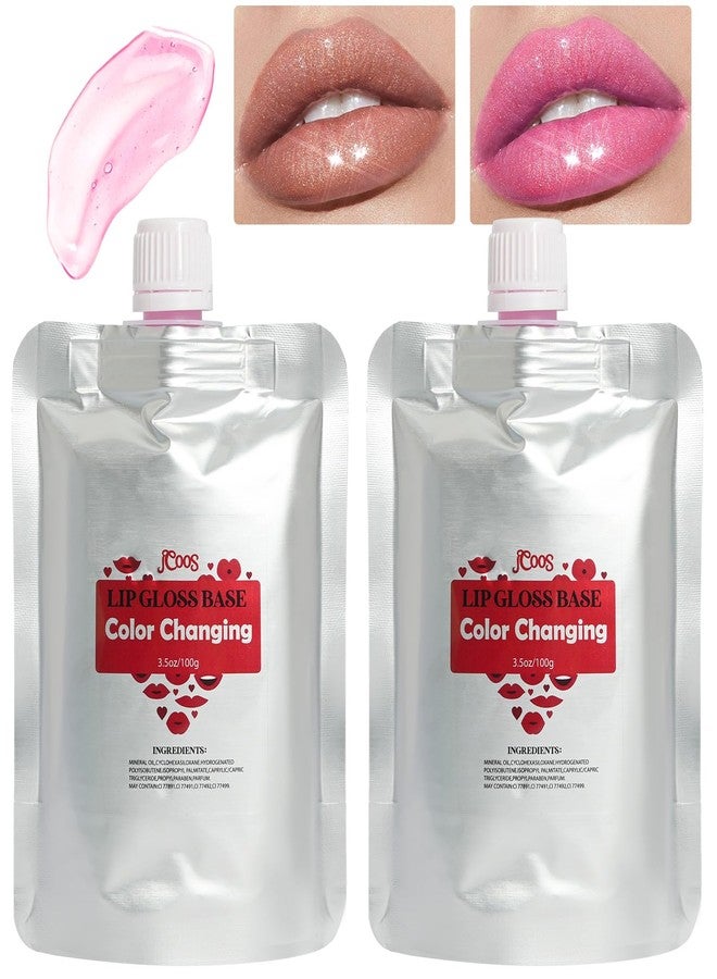 JCOOS Lip Gloss Base, Color Changing Lip Oil, Lipgloss Base, 2PCS 3.5 Ounce Lip Gloss Base Clear, Glossy, Moisturizing Lipstick for Women, Lip Glow Oil, Diy Lip Gloss Making Kit Make Your Own Beginner - Image 1
